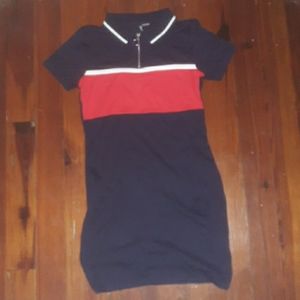 H&M Divided Zip Up Collar Bodycon Dress